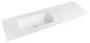 Sapho Treos beépíthető Rockstone mosdópult 1466x513 mm, balos / matt fehér TS147-0101-L
