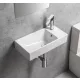 Sapho Nuali fali kerámia kézmosó 50x25 cm, jobbos/fehér TU0122