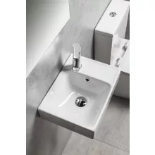   Sapho Nuali fali kerámia kézmosó 40x30 cm, jobbos/fehér TU0128