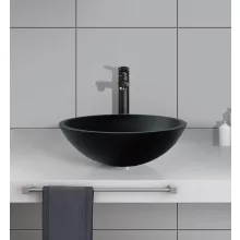   Sapho Beauty Telica gravírozott üvegmosdó 42x14,5 cm, fekete TY181B