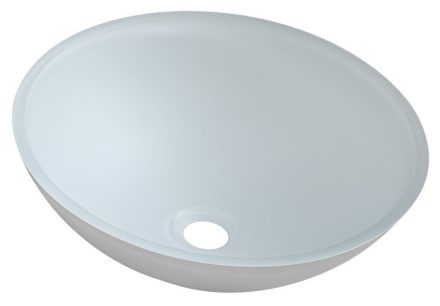 Sapho Beauty Telica gravírozott üvegmosdó 42x14,5 cm, matt fehér TY181W