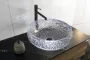 Sapho Beauty Gaviota pultra ültethető üvegmosdó 42 cm, fekete TY306