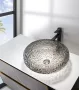 Sapho Beauty Gaviota pultra ültethető üvegmosdó 42 cm, fekete TY306