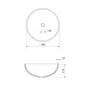 Sapho Beauty Marac pultra ültethető üvegmosdó 39,5 cm, fekete TY310