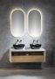 Sapho Viera mosdótartó szekrény 120x44x50 cm, matt fehér/alabama tölgy VA120-2222