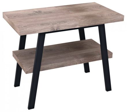 Sapho Twiga mosdótartó asztal 100x72x50 cm, matt fekete/rusztikus dió VC442-100-3