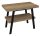 Sapho Twiga mosdótartó asztal polccal 100x72x50 cm, matt fekete/rover tölgy VC442-100-4