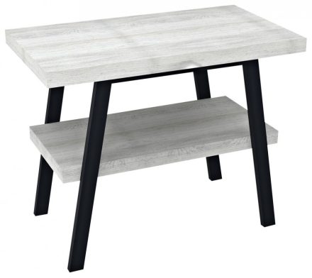 Sapho Twiga mosdótartó asztal polccal 100x72x50 cm, matt fekete/öreg tölgy VC442-100-5