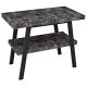 Sapho Twiga mosdótartó asztal 100x72x50 cm, matt fekete/zúzott kő VC442-100-9