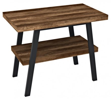 Sapho Twiga mosdótartó asztal 80x72x50 cm, matt fekete/sötét tölgy VC442-80-11