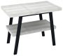 Sapho Twiga mosdótartó asztal polccal 80x72x50 cm, matt fekete/öreg tölgy VC442-80-5
