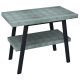 Sapho Twiga mosdótartó asztal polccal 80x72x50 cm, matt fekete/aquamarine VC442-80-6