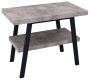 Sapho Twiga mosdótartó asztal polccal 80x72x50 cm, matt fekete/cement szürke VC442-80-7