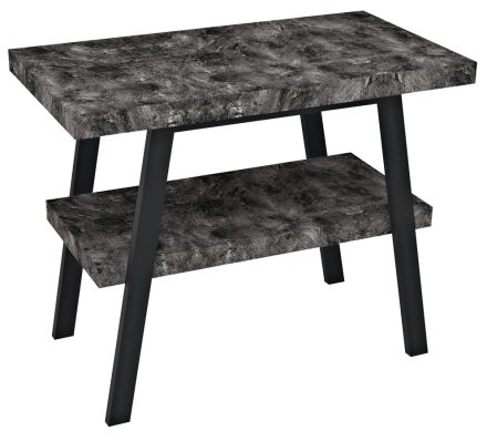Sapho Twiga mosdótartó asztal 80x72x50 cm, matt fekete/zúzott kő VC442-80-9