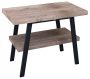 Sapho Twiga mosdótartó asztal polccal 90x72x50 cm, matt fekete/rusztikus dió VC442-90-3