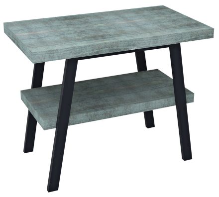 Sapho Twiga mosdótartó asztal polccal 90x72x50 cm, matt fekete/aquamarine VC442-90-6