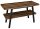 Sapho Twiga mosdótartó asztal polccal 110x72x50 cm, matt fekete/sötét tölgy VC453-110-11