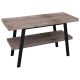 Sapho Twiga mosdótartó asztal polccal 110x72x50 cm, matt fekete/rusztikus dió VC453-110-3