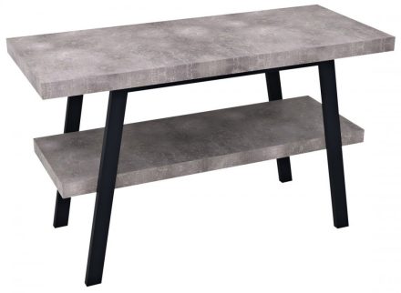 Sapho Twiga mosdótartó asztal polccal 110x72x50 cm, matt fekete/cement szürke VC453-110-7