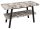 Sapho Twiga mosdótartó asztal 120x72x50 cm, matt fekete/szürke kő VC453-120-10