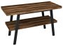 Sapho Twiga mosdótartó asztal 120x72x50 cm, matt fekete/sötét tölgy VC453-120-11