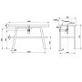 Sapho Twiga mosdótartó asztal polccal 120x72x50 cm, matt fekete/rover tölgy VC453-120-4