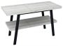 Sapho Twiga mosdótartó asztal polccal 120x72x50 cm, matt fekete/öreg tölgy VC453-120-5