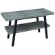 Sapho Twiga mosdótartó asztal polccal 120x72x50 cm, matt fekete/aquamarine VC453-120-6