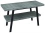 Sapho Twiga mosdótartó asztal polccal 120x72x50 cm, matt fekete/aquamarine VC453-120-6