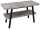 Sapho Twiga mosdótartó asztal polccal 120x72x50 cm, matt fekete/cement szürke VC453-120-7