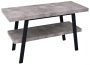 Sapho Twiga mosdótartó asztal polccal 120x72x50 cm, matt fekete/cement szürke VC453-120-7