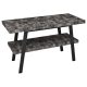Sapho Twiga mosdótartó asztal 120x72x50 cm, matt fekete/zúzott kő VC453-120-9