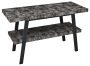 Sapho Twiga mosdótartó asztal 120x72x50 cm, matt fekete/zúzott kő VC453-120-9
