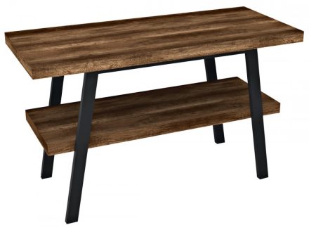 Sapho Twiga mosdótartó asztal 130x72x50 cm, matt fekete/sötét tölgy VC453-130-11