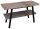 Sapho Twiga mosdótartó asztal polccal 130x72x50 cm, matt fekete/rusztikus dió VC453-130-3