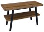 Sapho Twiga mosdótartó asztal polccal 130x72x50 cm, matt fekete/rover tölgy VC453-130-4