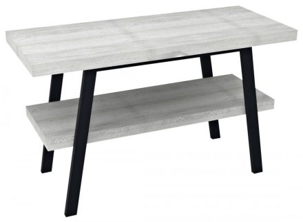 Sapho Twiga mosdótartó asztal polccal 130x72x50 cm, matt fekete/öreg tölgy VC453-130-5