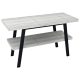 Sapho Twiga mosdótartó asztal polccal 130x72x50 cm, matt fekete/öreg tölgy VC453-130-5