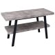 Sapho Twiga mosdótartó asztal polccal 130x72x50 cm, matt fekete/cement szürke VC453-130-7