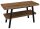 Sapho Twiga mosdótartó asztal polccal 130x72x50 cm, matt fekete/old wood VC453-130-8
