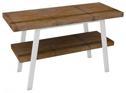 Sapho Twiga mosdótartó asztal polccal 110x72x50 cm, matt fehér/old wood VC453W-110-8