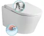Sapho Veen Clean kerámia fali WC csésze integrált bidé funkcióval 37x59 cm, fehér VE421