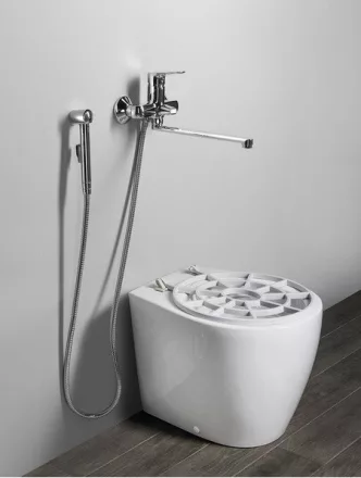 Sapho Isvea Sentimenti álló kerámia WC felhajtható mosogatóráccsal, fehér VKS03