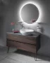 Sapho Viso kerek LED tükör 60 cm polccal, fehér VS060-01