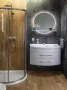 Sapho Viso kerek LED tükör 60 cm polccal, fehér VS060-01