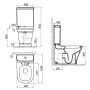 Sapho Antik hátsó / alsó kifolyású monoblokk WC tartállyal és öblítőmechanikával, fehér WCSET08-ANTIK