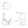 Sapho Kerasan Flo monoblokk WC alsó/hátsó kifolyással, tartállyal, mechanikával, fehér WCSET11-FLO