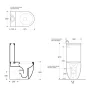 Sapho Kerasan Flo monoblokk WC tartállyal és öblítőmechanikával, fehér WCSET11-FLO