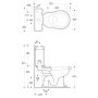 Sapho Kerasan Retro kombi WC hátsó kifolyással, tartállyal, öblítőmechanikával, fehér/bronz WCSET12-RETRO-ZO