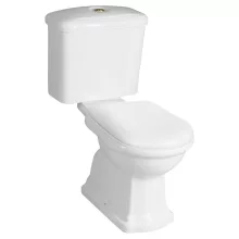   Sapho Kerasan Retro alsó kifolyású álló WC tartállyal és öblítőmechanikával, fehér/bronz WCSET13-RETRO-SO